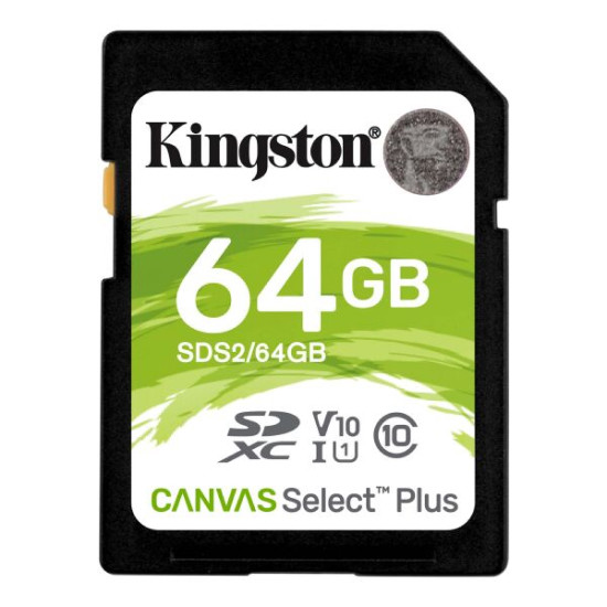 Карта памяти Kingston Canvas Select Plus SDXC 64GB
