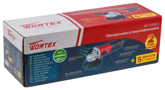 Угловая шлифмашина Wortex AG 1209-3 0329155