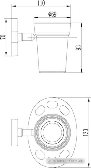 Стакан для зубной щетки и пасты Ledeme L3306-1