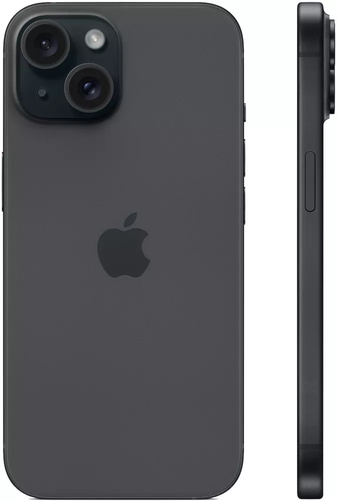 Телефон Apple iPhone 15 eSIM 128GB (черный)