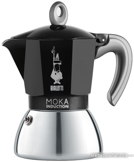Гейзерная кофеварка Bialetti Moka Induction 2021 (6 порций, черный)