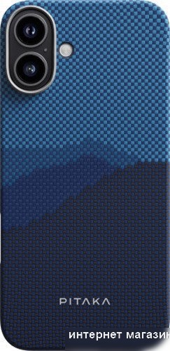 Pitaka StarPeak Tactile Woven для iPhone 16 (темно-синий)