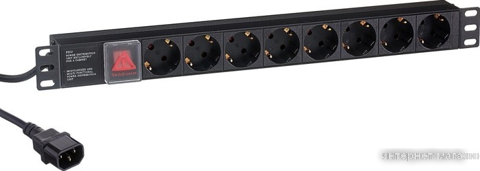 Блок розеток ExeGate ServerPro PDU-19H806 Al-8S-C14-3-SW
