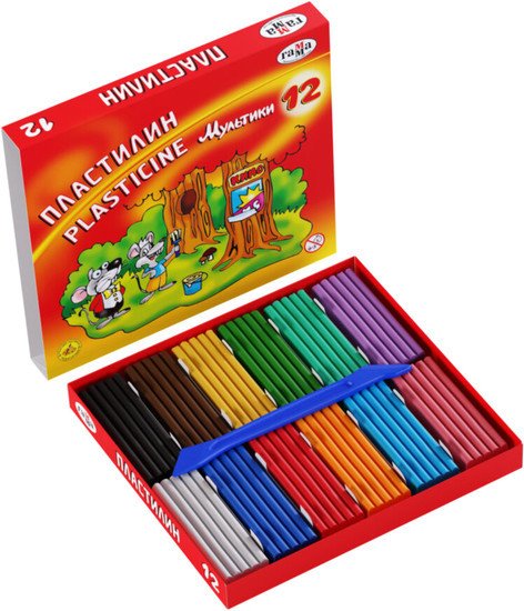 Пластилин Гамма Мультики 280018 (12 цв)