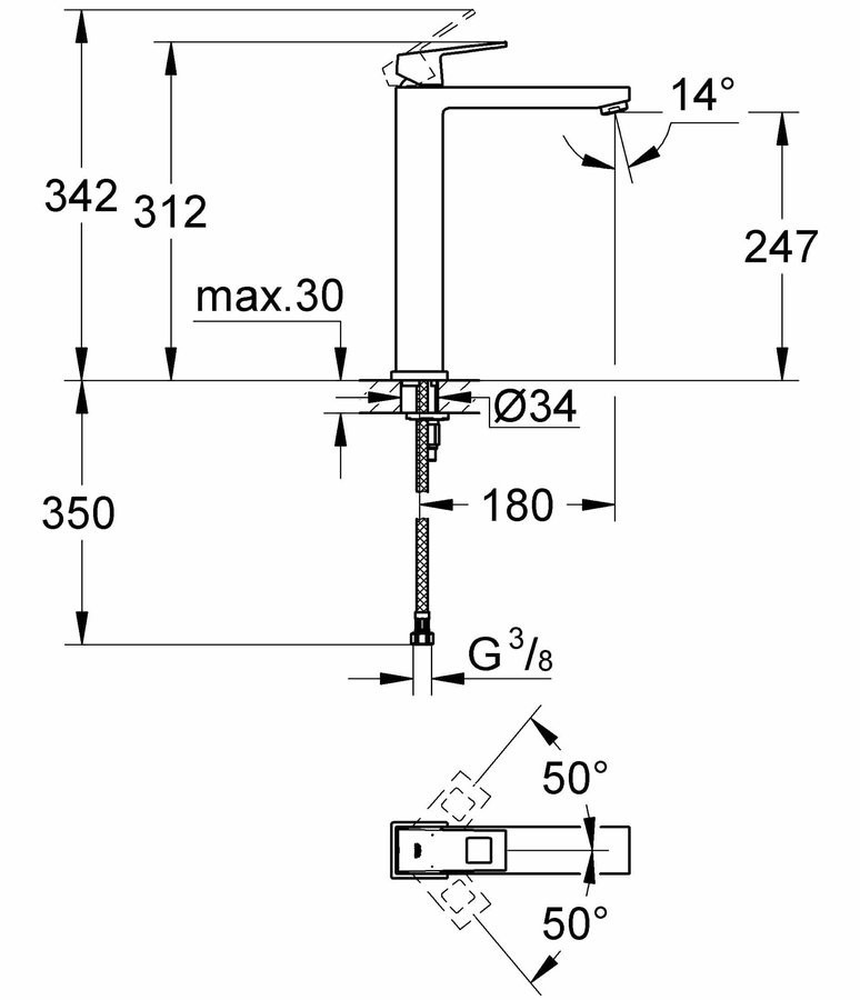 Смеситель Grohe Eurocube 23406000