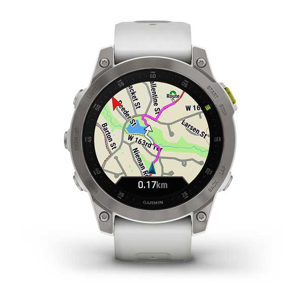 Умные часы Garmin Epix Sapphire Gen 2 (серебристый титан/белый)