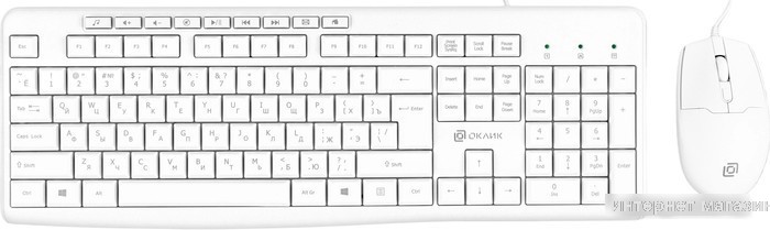 Офисный набор Oklick S650 (белый)