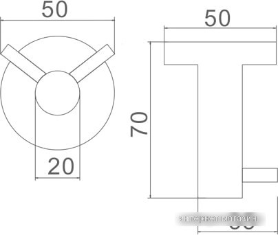 Крючок для ванны Ledeme L71705B-2