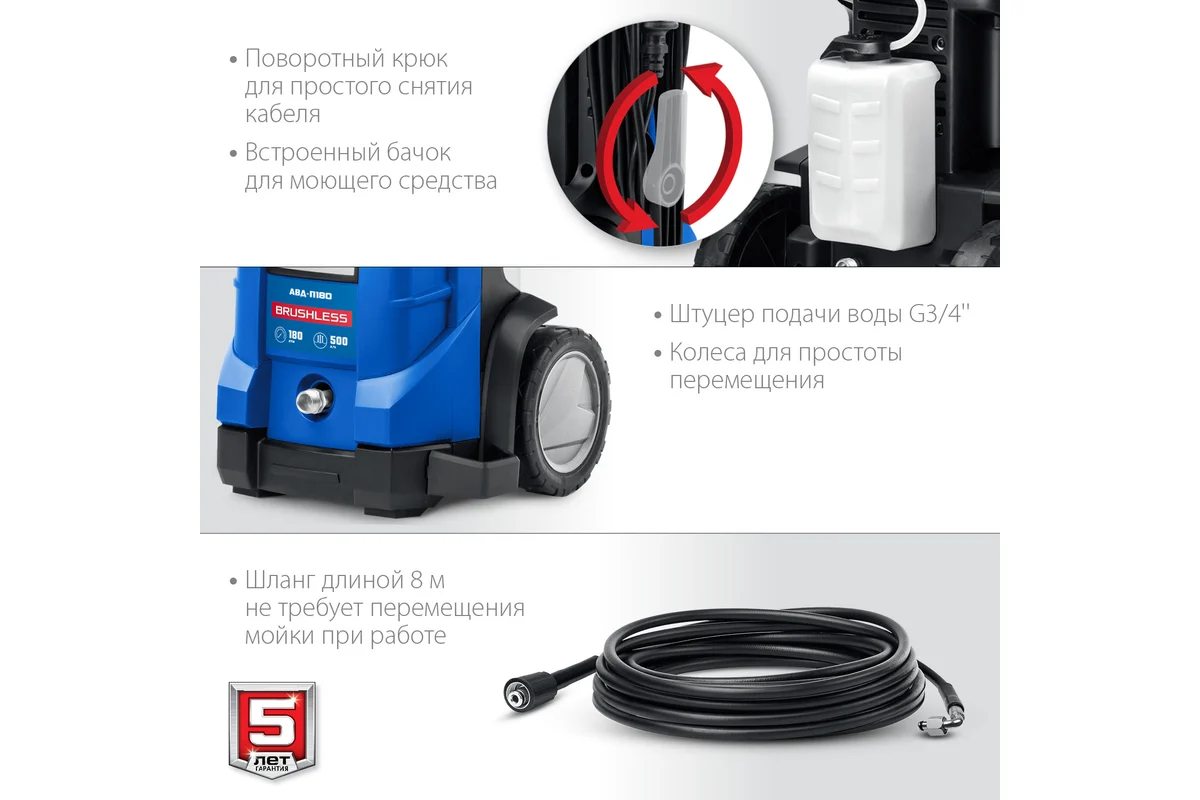 Мойка высокого давления Зубр Профессионал АВД-П180