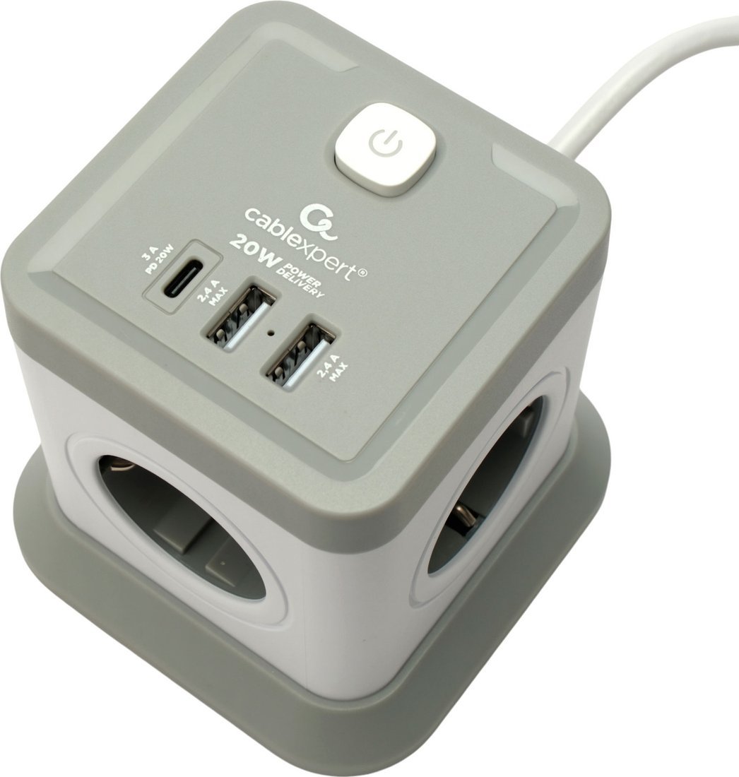 Сетевой фильтр Cablexpert TWR-4-CU2-W-2