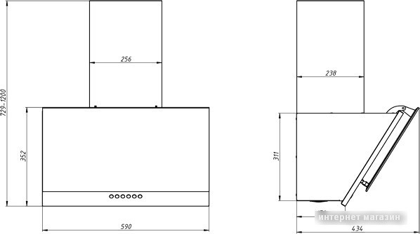 Кухонная вытяжка Elikor RX6754XB