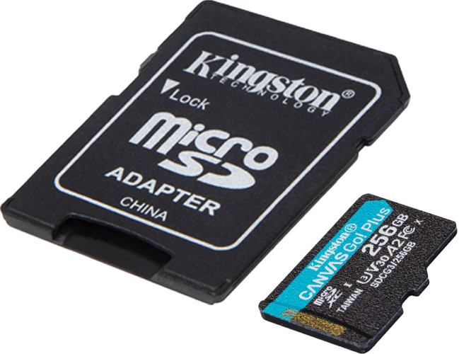 Карта памяти Kingston Canvas Go! Plus microSDXC 256GB (с адаптером)