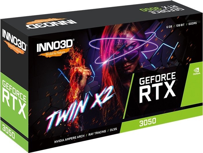 Видеокарта Inno3D GeForce RTX 3050 Twin X2 16GB N30502-06D6-1711VA60