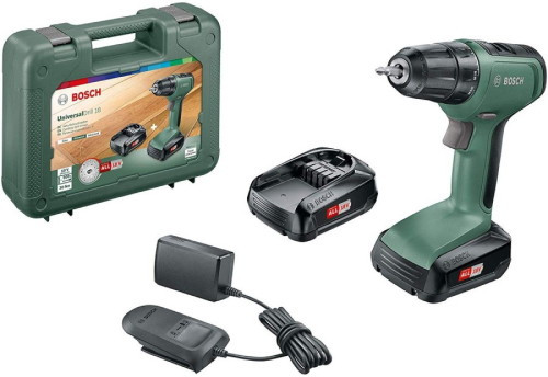 Дрель-шуруповерт Bosch UniversalDrill 18 06039C8005 (с 2-мя АКБ, кейс)