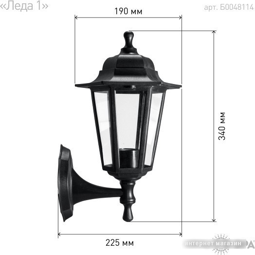 Уличный настенный светильник ЭРА НБУ 06-60-001 Б0048114
