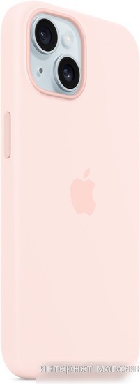 Чехол для телефона Apple MagSafe Silicone Case для iPhone 15 Plus (светло-розовый)