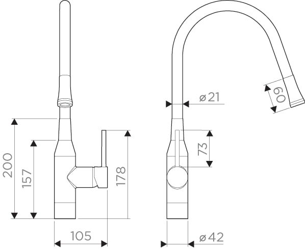 Смеситель Omoikiri Yatomi-BN-BL 4994247