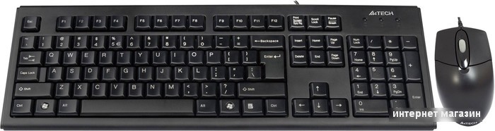 Мышь + клавиатура A4Tech KRS-8372 USB Black