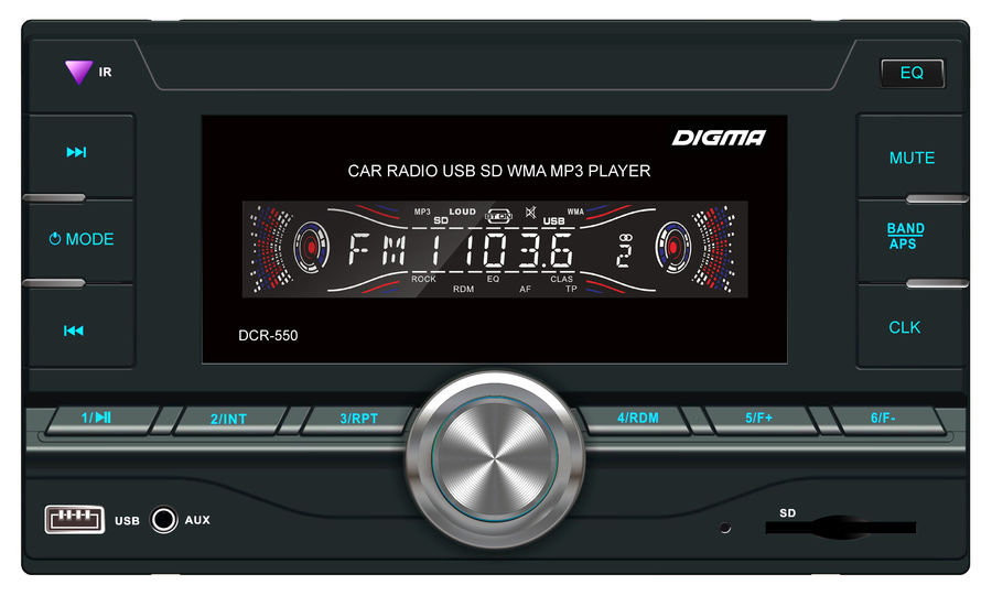 USB-магнитола Digma DCR-550