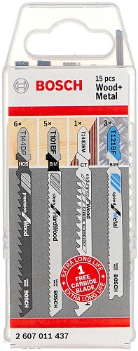 Набор оснастки Bosch 2607011437 (15 предметов)