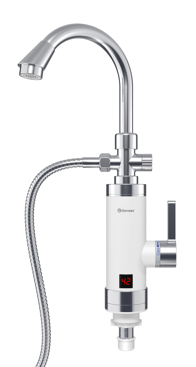 Проточный электрический водонагреватель кран+душ Thermex Focus 3000
