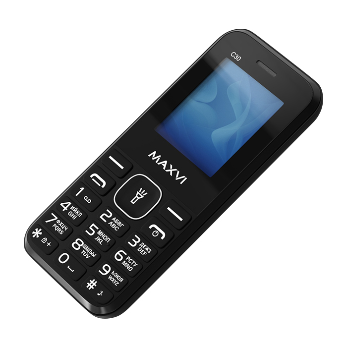 Кнопочный телефон Maxvi C30 (черный)