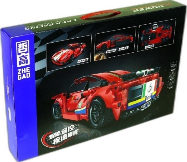 Конструктор Zhe Gao DZ7014 Гоночный автомобиль Ferrari 488