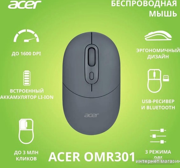 Мышь Acer OMR301 (черный)