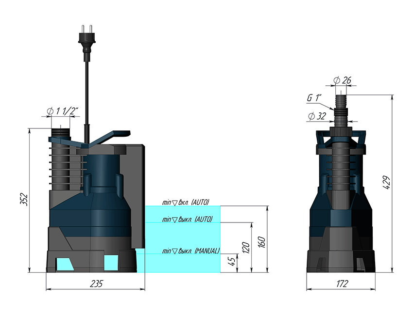 Дренажный насос Unipump ARTVORT Q750B