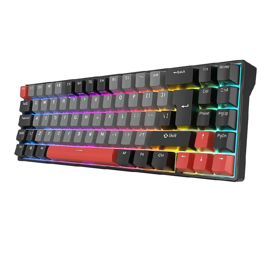 Беспроводная клавиатура Royal Kludge RK71 ISO RGB (черный, RK Red)