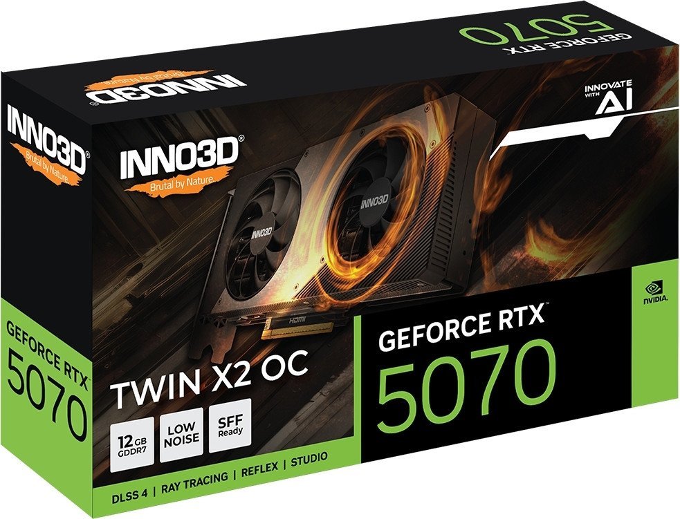 Видеокарта Inno3D GeForce RTX 5070 Twin X2 OC N50702-12D7X-195064N