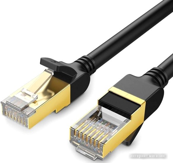 Кабель Ugreen NW107 11277 RJ45 - RJ45 (1.5 м, черный)