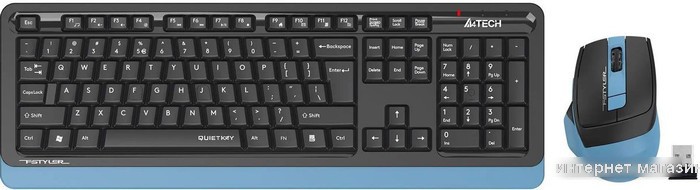 Офисный набор A4Tech Fstyler FGS1035Q (черный/синий)