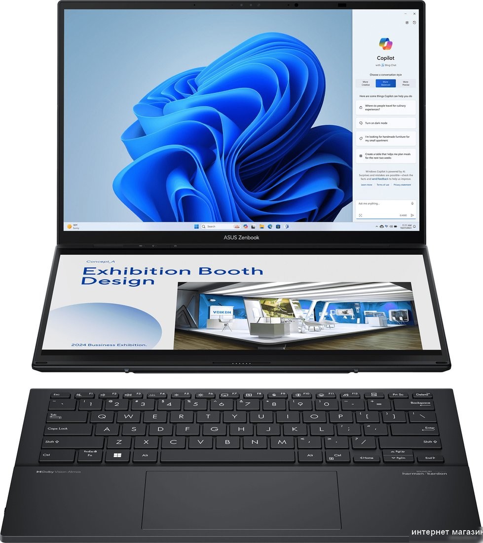 Рабочая станция ASUS Zenbook 14 Duo OLED UX8406CA-PZ079W