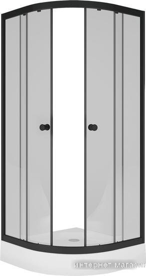 Душевой уголок Метакам Classic Black 80x80 ШПS_013570 (прозрачное стекло)