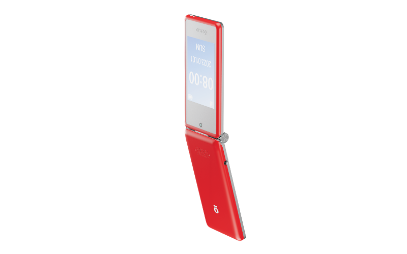 Кнопочный телефон Olmio F50 (красный)