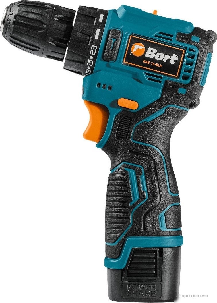 Bort BAB-16-BLK 93414868 (с 2-мя АКБ, кейс)