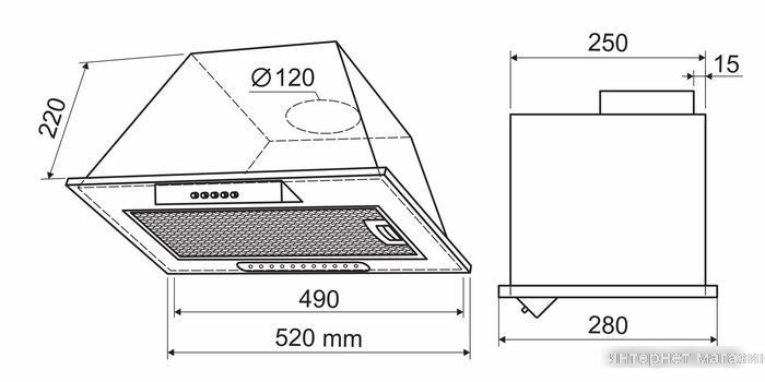 Кухонная вытяжка Holt HT-RH-010 50 (серебро)
