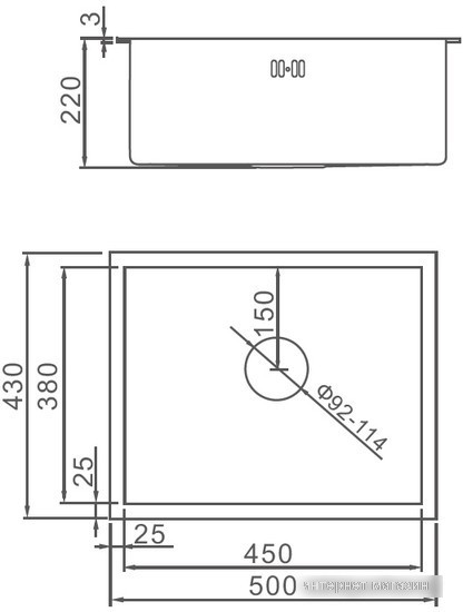 Кухонная мойка Gerhans K35043B