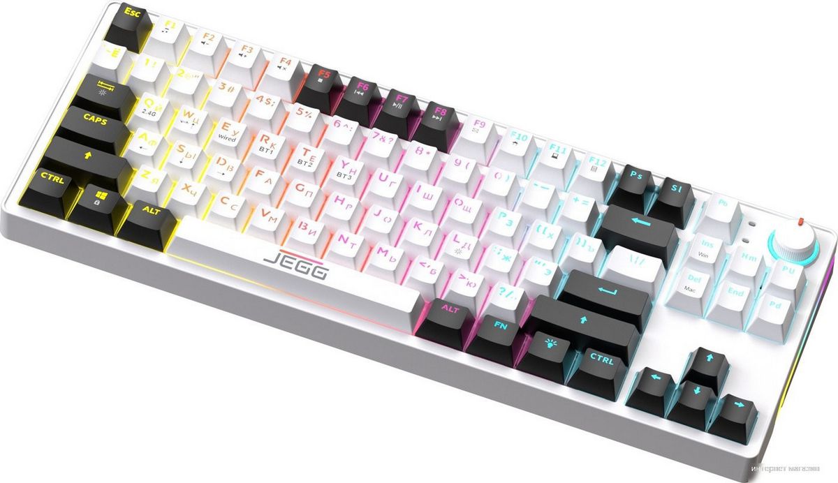 Клавиатура JEGG ZA87 Pro White Black Orange (TNT Yellow)