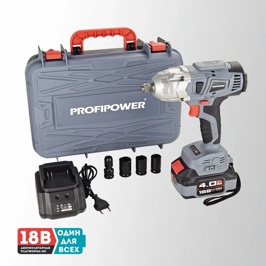 Гайковерт Profipower DWDTW-18V (с 1-им АКБ, кейс)