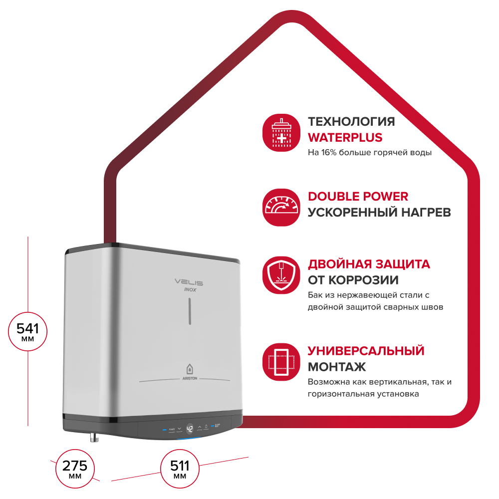Накопительный электрический водонагреватель Ariston ABSE VLS PRO INOX PW 30