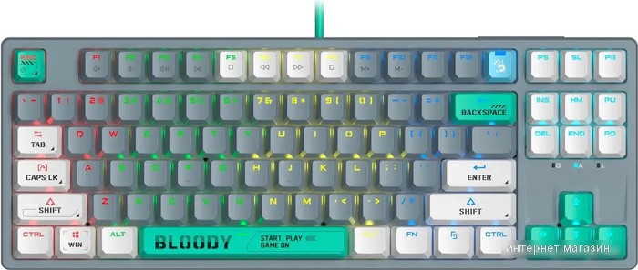 Клавиатура A4Tech Bloody S87 Energy Ash (Bloody BLMS Red Plus)