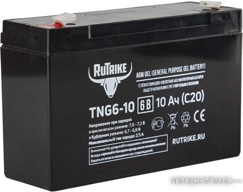 Тяговый аккумулятор Rutrike TNG6-10 (10 А·ч)