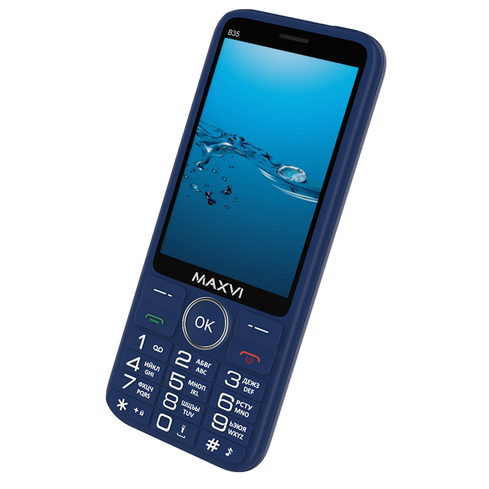 Кнопочный телефон Maxvi B35 (синий)