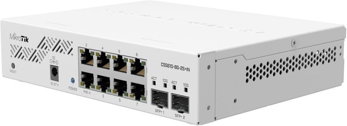 Настраиваемый коммутатор Mikrotik CSS610-8G-2S+IN