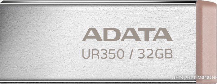 USB Flash ADATA UR350 32GB UR350-32G-RSR/BG (серебристый/коричневый)