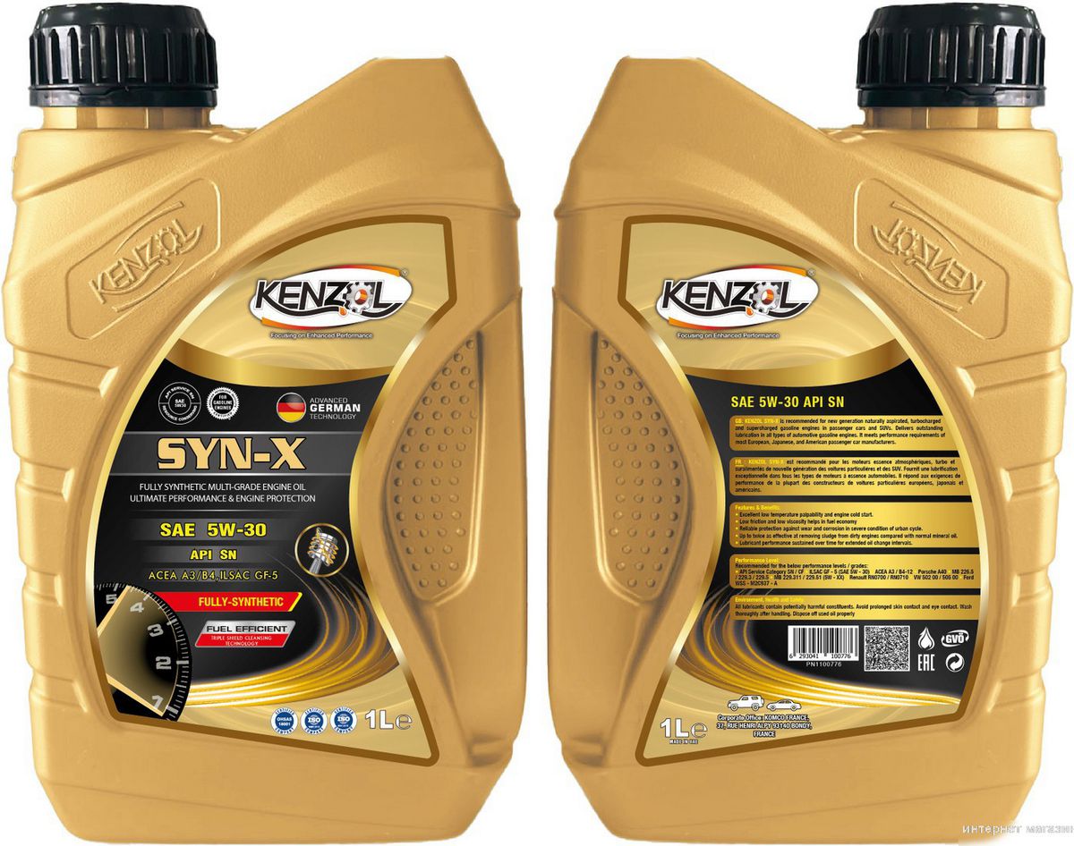 Моторное масло Kenzol Syn-X SAE 5W-30 API SN 1л