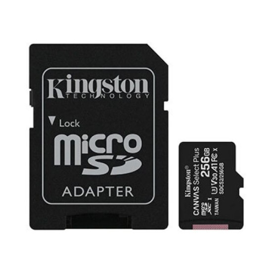 Карта памяти Kingston Canvas Select Plus microSDXC 256GB (с адаптером)