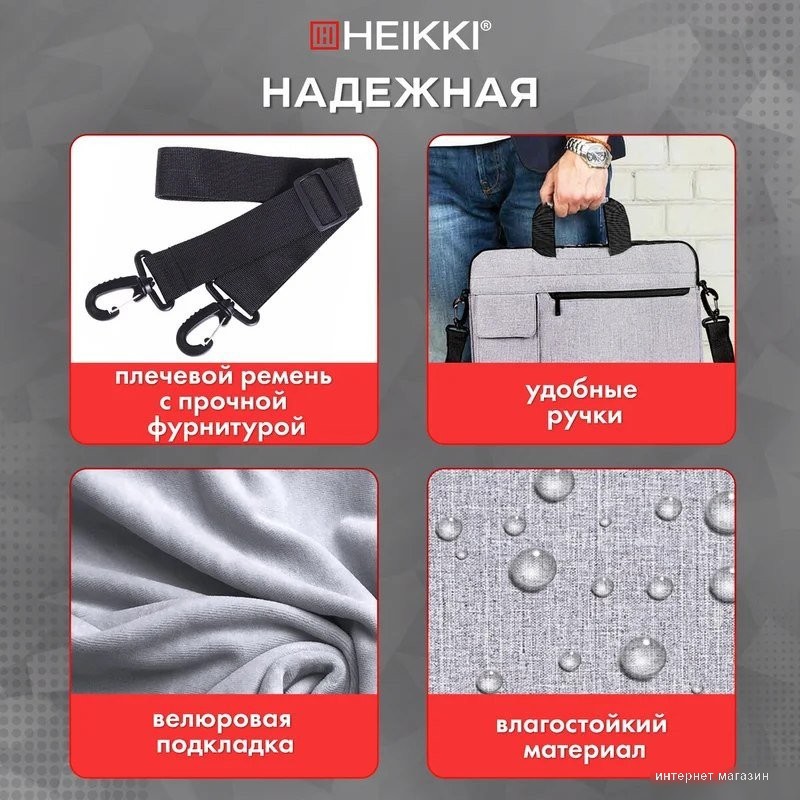 Сумка HEIKKI Novation 272592 (серый)